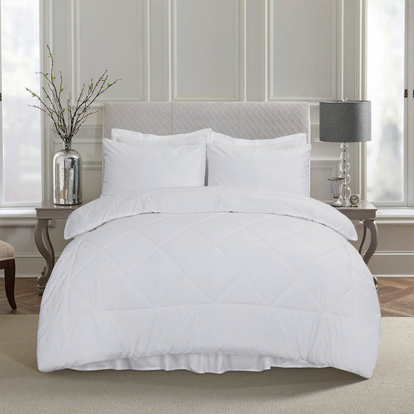 7 Pc Comforter Set - White
