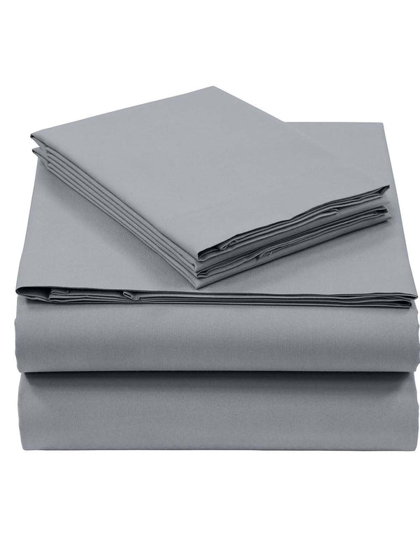 Cotton Rich 4 Pc Sheet Set- Grey Mist - By Pieridae - SleepworldIntl Canada
